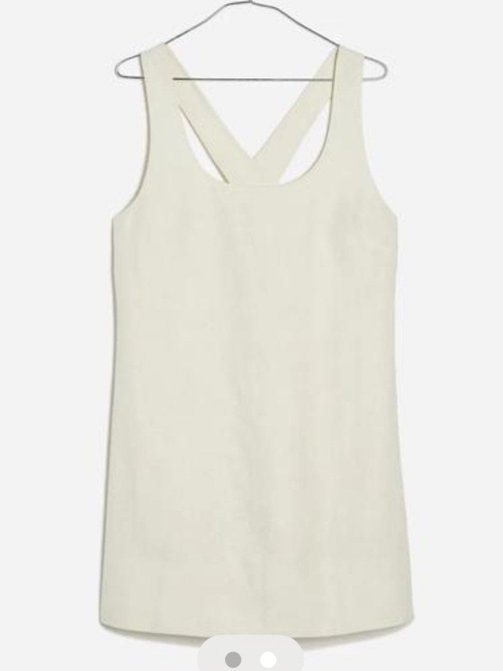 Madewell Cross Back A-Line Linen Minidress in Pale Pineapple